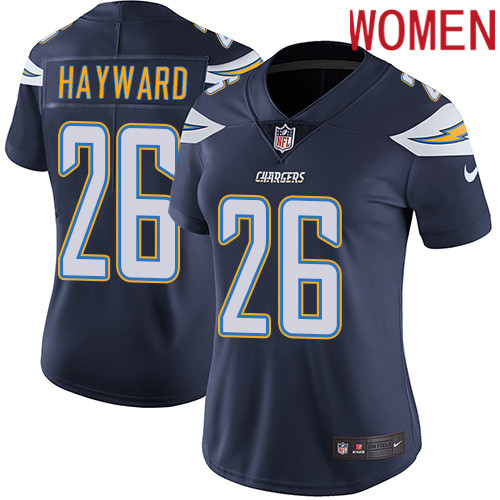 2019 Women Los Angeles Chargers 26 Hayward blue Nike Vapor Untouchable Limited NFL Jersey